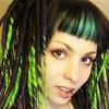 Cyber Gothic girl green hair