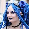 Cyber Gothic Girl blue hair